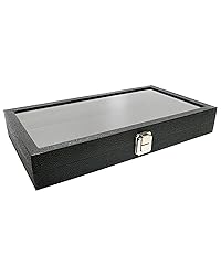 Novel Box Jewelry Display Case Black Leatherette