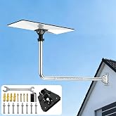 Star Link Gen 3 Roof/Wall Mount, Adjustable Length 430 Stainless Steel Pole with Adjustable Tilt Aluminum Alloy Pipe Adapter, Compatible with Starlink Gen 3/Standard 4/Standard 4X Dish