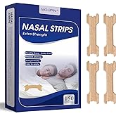 MQUPIN 150 Counts Nasal Strips Upgraded, Drug-Free, Safe, Long Effect, Reduction Snoring, Nasal Strips for Snoring Congestion Relief(66mm*19mm)