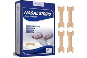 MQUPIN 150 Counts Nasal Strips Upgraded, Drug-Free, Safe, Long Effect, Reduction Snoring, Nasal Strips for Snoring Congestion Relief(66mm*19mm)