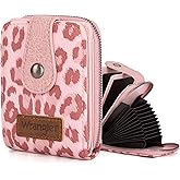 Montana West X Wrangler Credit Card Holder Small Women Wallet with Rfid Blocking Zip Credit Card Case, Compact & Easy to Carry Gifts for Women