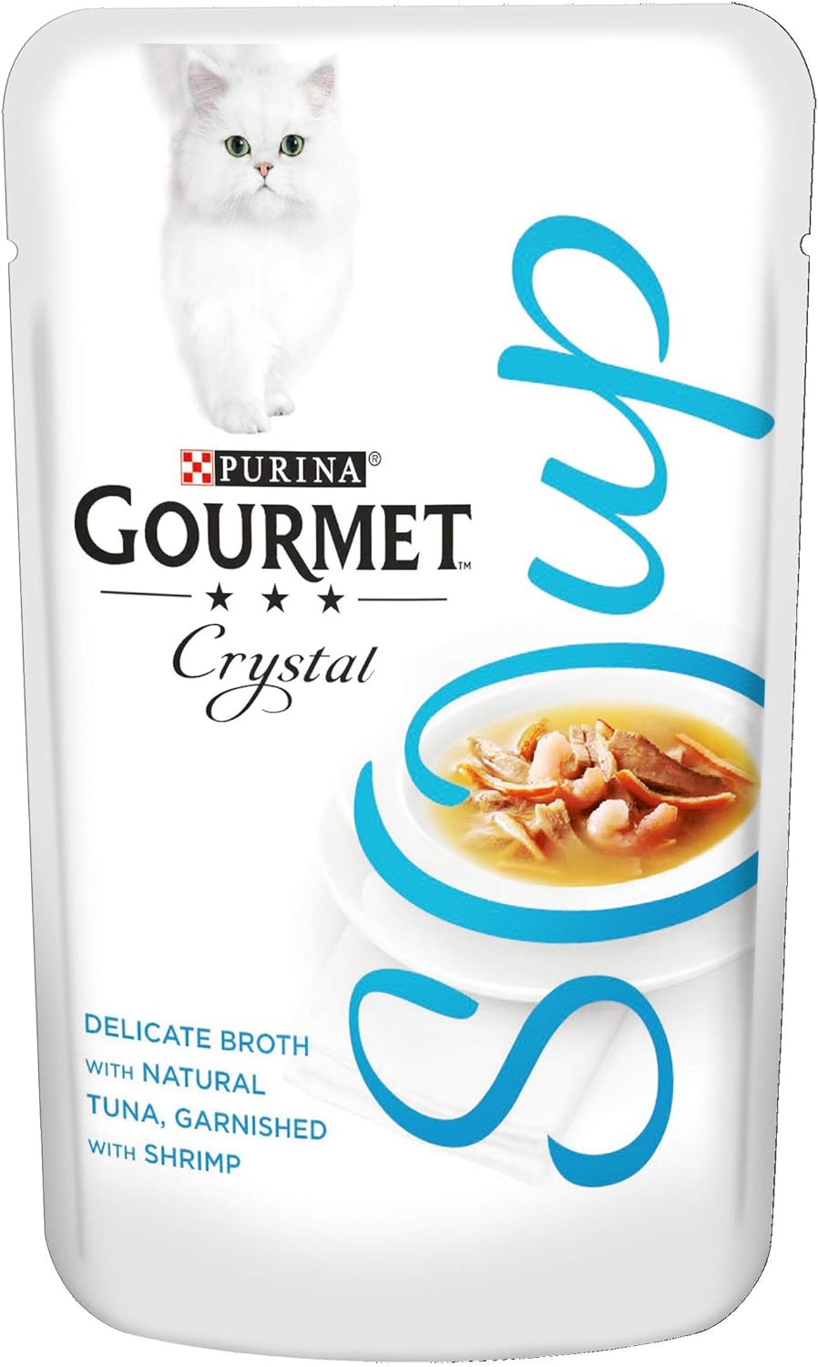 Gourmet Tuna/Shrimp/Whitefish Wet Food Pouch for Adult Cat 2 x 16 x 40 g, 1.28 kg (Pack of 1)