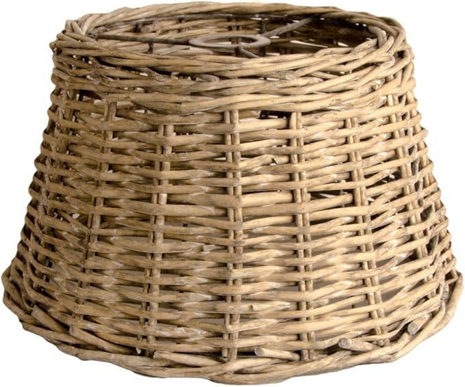 Voß_1 Lampenschirm COUNTRY RUND Korb Geflecht Deckenlampe