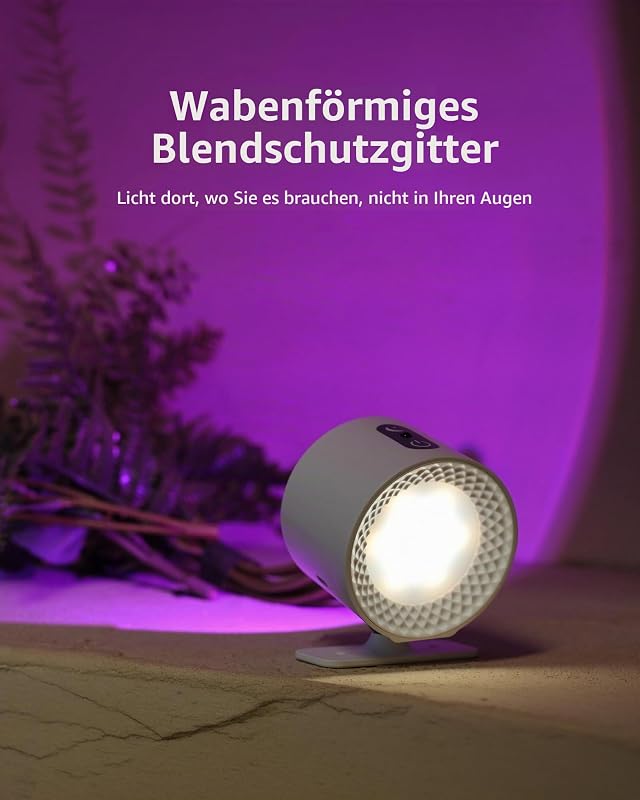 Kabellos LED Wandleuchte Innen Akku RGB mit Fernbedienung — Foto 6 von 8