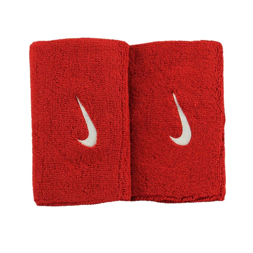 Nike Swoosh Doublewide Sweatbands, Varsity Red/White, One Size