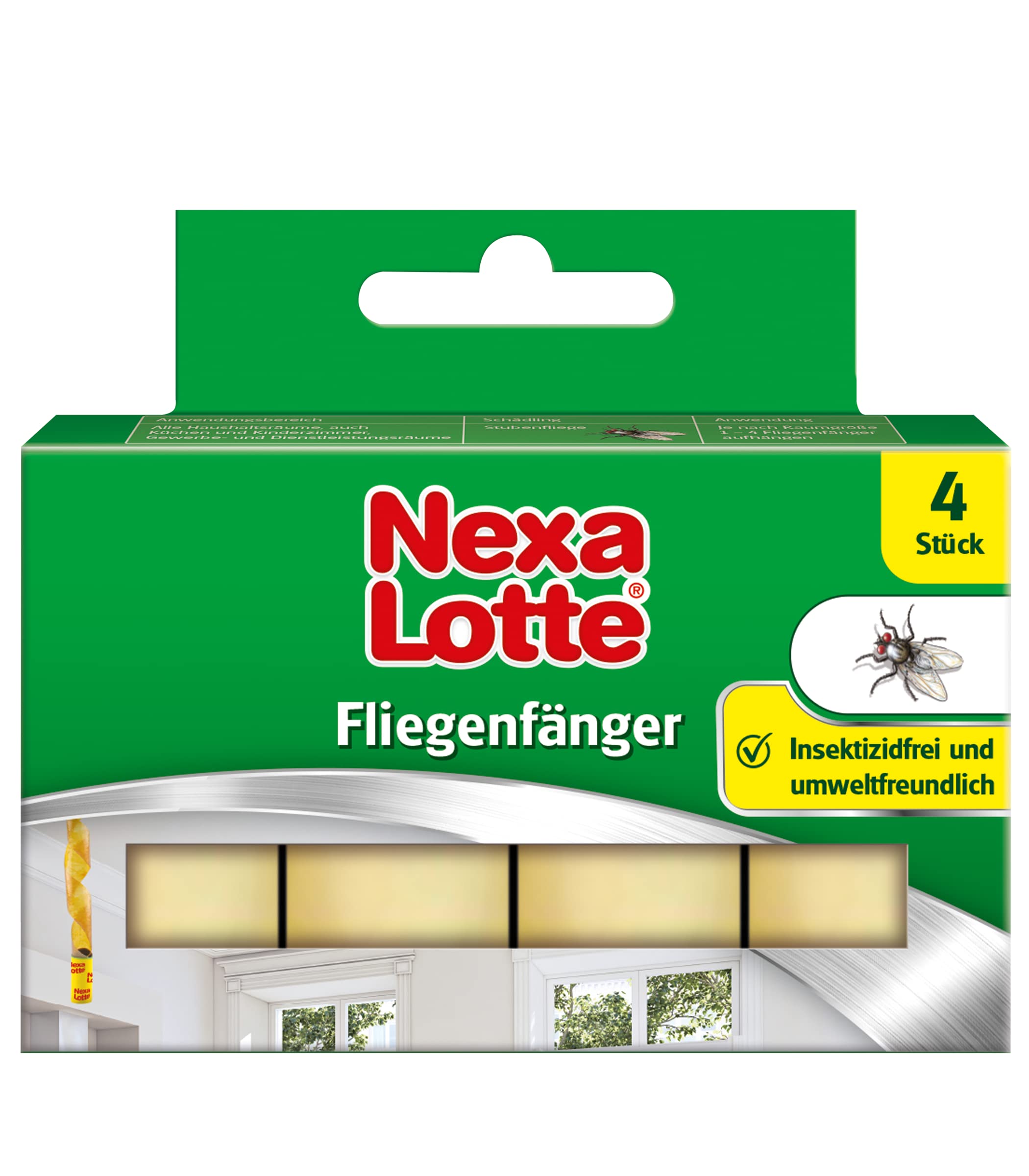 Nexa Lotte Flycatcher, for fighting flies with high adhesive strength and attractiveness, pack of 4