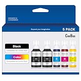 CEEBOO Compatible Ink Bottle Replacement for Epson 502 (Not Sublimation Ink), Use for ET-2850 ET-3830 ET-3850 ET-2760 ET-3760 ET-15000 printer, 2 Black,Cyan,Magenta,Yellow, High Capacity 5 Bottles
