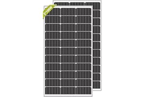 Newpowa 200 Watt 12 Volt Mono Solar Panel, 2 Pieces 9BB 100W 12V Solar Panels High Efficiency Monocrystalline PV Module RV Marine Boat Off Grid (2 * 100W New)