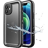 SPORTLINK for iPhone 12 Mini Waterproof Case, Full Body Shockproof Dustproof Phone Screen Protector Rugged Cases for iPhone 12 Mini 5.4 Inches Black