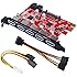 Inateck USB 3.0 Karte Pci Expresskarte 5 Ports + 1 USB 3.0 20-Pin-Stecker mit 15pin Sata Connector, einer 4pin auf 2x15pin Kabel, einer SATA Strom-Y-Kabel SATA Buchse an 2x SATA Stecker