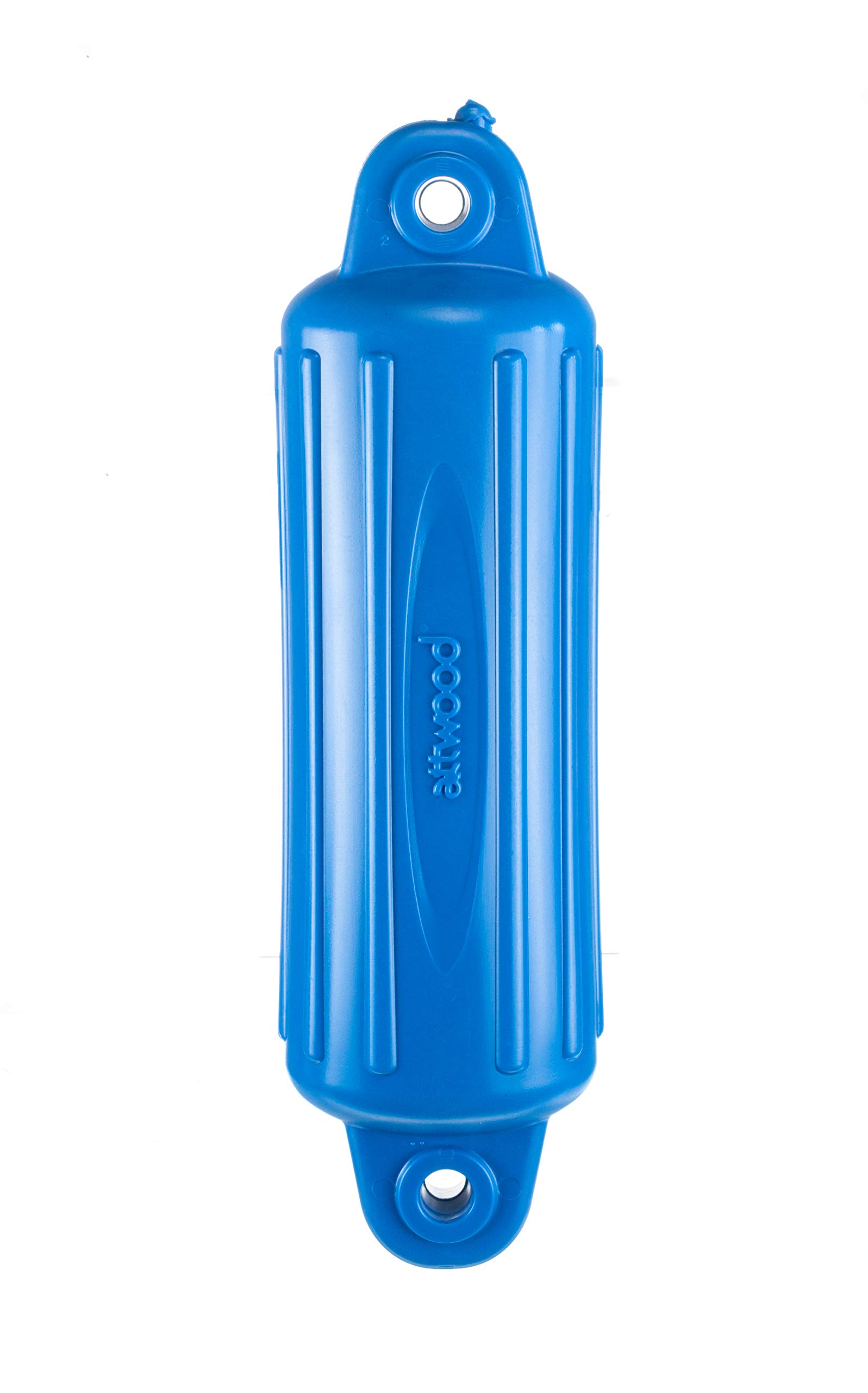 attwood 9354BD1 Softside Oval Boat Fender with Thick-Wall Reinforced Eye Ends, Blue Finish