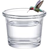 Bird Feeder Replacement Glass Cups, Outdoor Oriole Jelly Feeder Accessories | Clear Hummingbird Feeding Bowl, Garden Hanging Bird Water Food Holder Reusable for Balcony Patio, Easy to Clean, 2.5"
