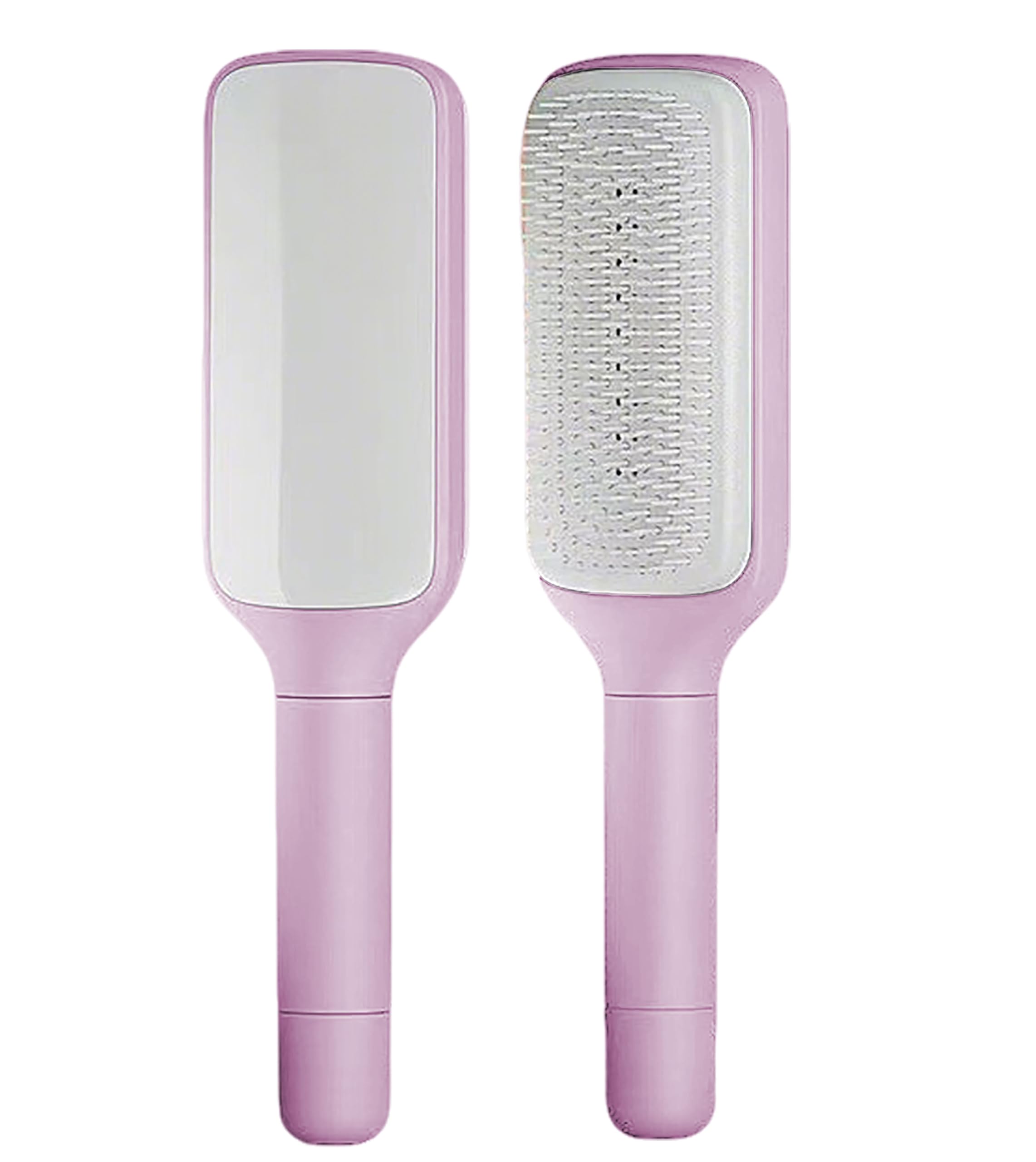 Photo 1 of Self Cleaning Hair,Brush Brush with Retractable Bristles for Women Long Thick Hair (Purple)