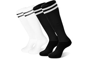 SkiBeaut Kids Youth Knee High Compression Socks - 2 Pack Long Tube Rugby Socks for Active Sports Football Soccer Basketball