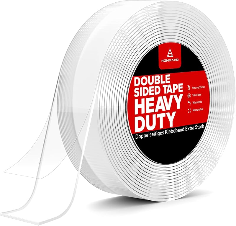 HOMMAND Double Sided Tape Heavy Duty 5M x 2CM Nano Mounting Tape Extra Large