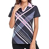 Little Beauty Women's Golf Polo Shirts Short Sleeve Moisture Wicking Tennis Athletic Shirt with 3 Button