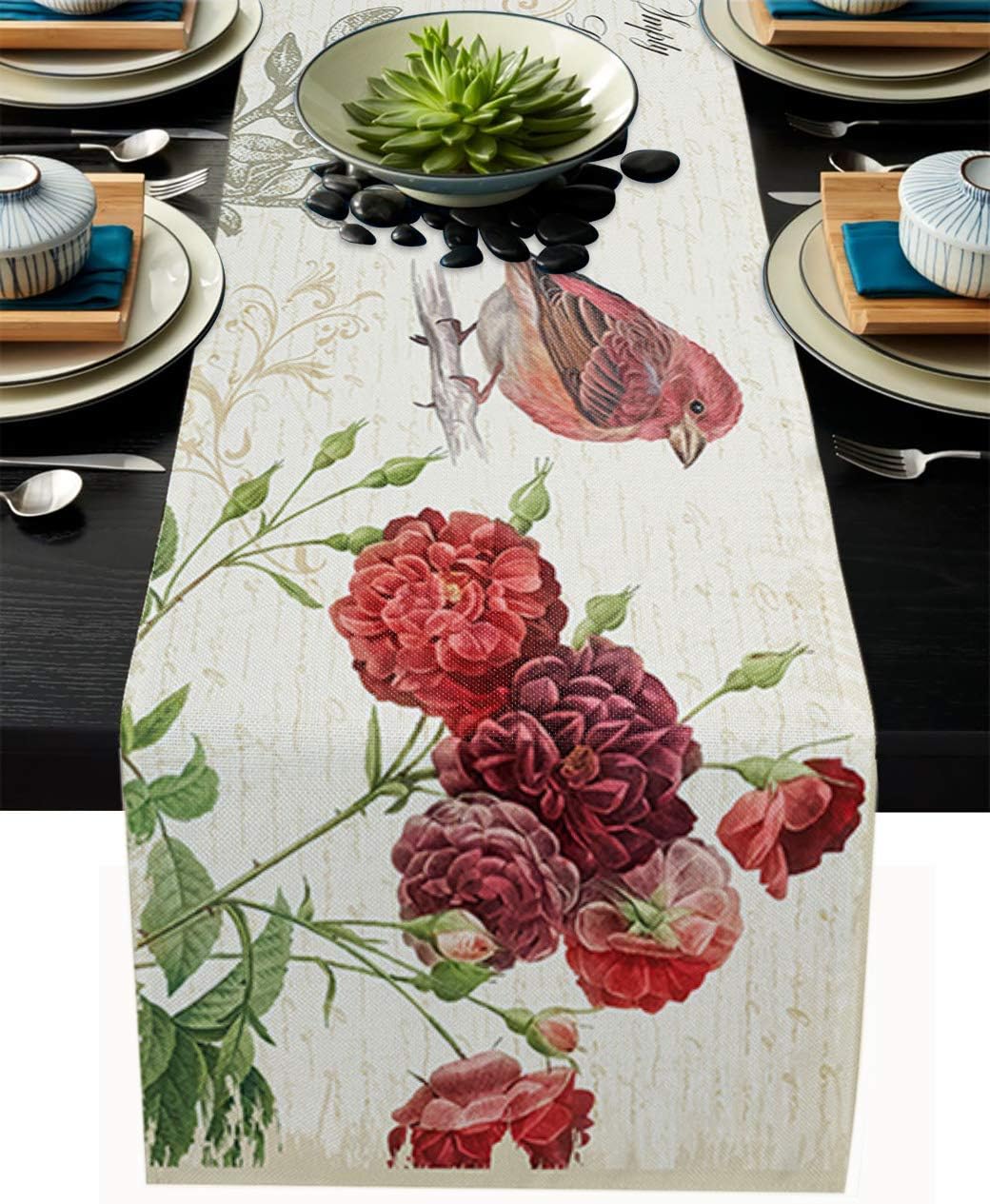 Woloudy Dining Table Runner Table Cloth Tablecover Cotton