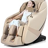 RELX 2026 Massage Chair Full Body, Zero Gravity Airbag Shiatsu Massage Chair with SL-Track, Heating, AI Control, Body Scan, 13 Modes, Foot Rollers, and Deep Yoga Stretch (Beige)