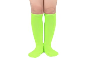 Zando Kids Soccer Socks Baseball Softball Socks Knee High Socks Girls Cotton Long Socks Seamless 3-12 Years