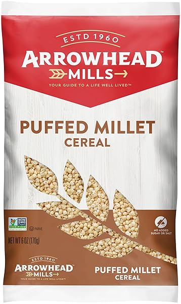ARROWHEAD MILLS PUFFED MILLET CEREAL, 6 OZ BAG