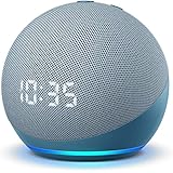 Echo Dot (4th Gen) | Smart speaker with clock and Alexa | Twilight Blue