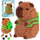 Toynificent Capybara Building Blocks, 1606 PCS Capybara Mini Building Block Sets, Capibara Micro Building Blocks with Turtle, Party Favors Birthday Gifts for Adults
