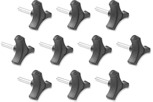 BYSOL 5/16"-18 Male Thread Wing Nut Knob 2 inch Diameter with 2 inch Long Threaded Post for Lawn Mower, Woodworking Tools & Jigs, Clamps Umbrella Base, 10PCS Wing Nut Knob