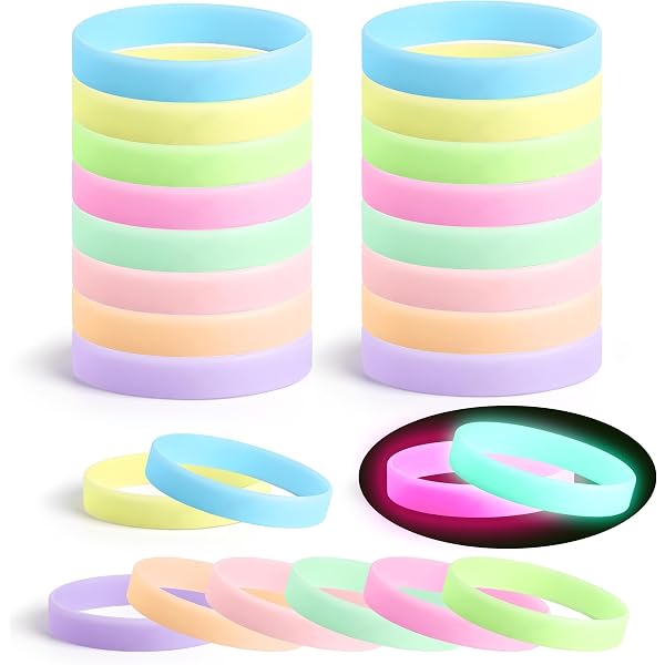 15 Pulseras De Silicona Multicolor Que Brillan En La Oscuridad – Brazaletes Elásticos De Goma Para Deportes, Fiestas Y Regalos, Ideales Para Niños Y Adultos (20,2 Cm)