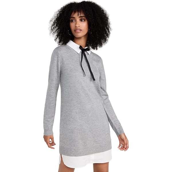 english factory women's knit woven mixed dress English Factory Knit Woven Mixed Dress In Bubblegum Pink