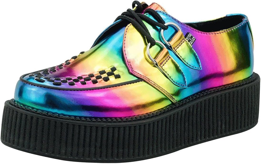 rainbow metallic shoes
