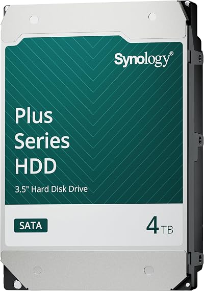 Synology 4TB HDD HAT3300 5400 RPM 1M MTBF 180 TB/yr Workload