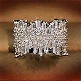 925 Sterling Silver Shiny Full Diamond Gemstone