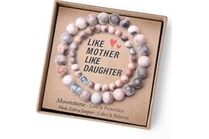 THEMEROL Christmas Gifts for Daughter/Granddaughter/Niece-Love/Protection-Natural Crystal Bracelet with Meaning-Handmade Gifts