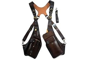 Adjustable Vintage Leather Underarm Shoulder Bag for Men - Anti-Pickpocket Harness Chest Bag for Daily Commute Travel