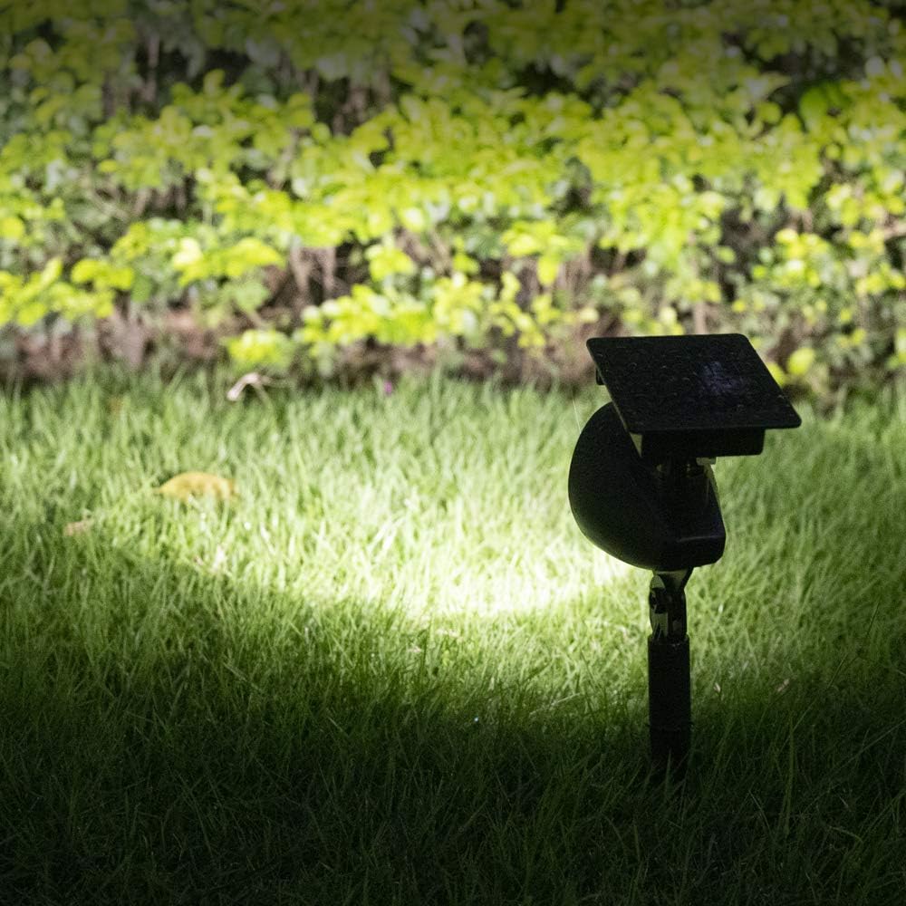 Solar Landscape Spotlights, Brightown Waterproof Adjustable Outdoor Led Spot Lights Wireless Automatic Landscaping Light for Yard Driveway Garden Pathway Lawn Walkway Pool Patio Pack of 2 - - 