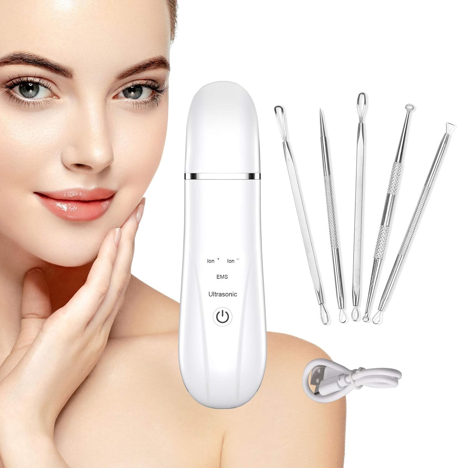 Ultrasonic Skin Scrubber Face Spatula, Toeeson Blackhead