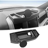 HUYINPJ 5" 8.4" Screen Dashboard Phone Holder Compatible with 2019-2026 Ram 1500 2500 3500 w/12V Outlet Part Center Console Organizer Dash Tray Phone Mount for 2025 RAM Accessories(DodgeRam 2019-2026)