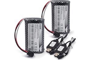 YUTSUJO (2-Pack) 7.4V 1200mAh Li-ion Batteries Replacement for RC Car Huina 1575 RC Construction Truck 1575, Stunt Toy Car, Watch Off-Road Truck, Clamping Car, Remote Control Machine