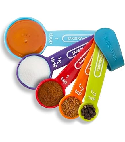 Amazon.com: Chef Craft Select Plastic Measuring Spoon Set, 6 piece