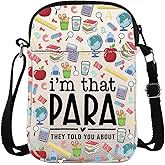 KUIYAI Para Teacher Appreciation Crossbody Bag Paraprofessional Life Bag Paraeducator Assistant Gift Teaching Aides Gift