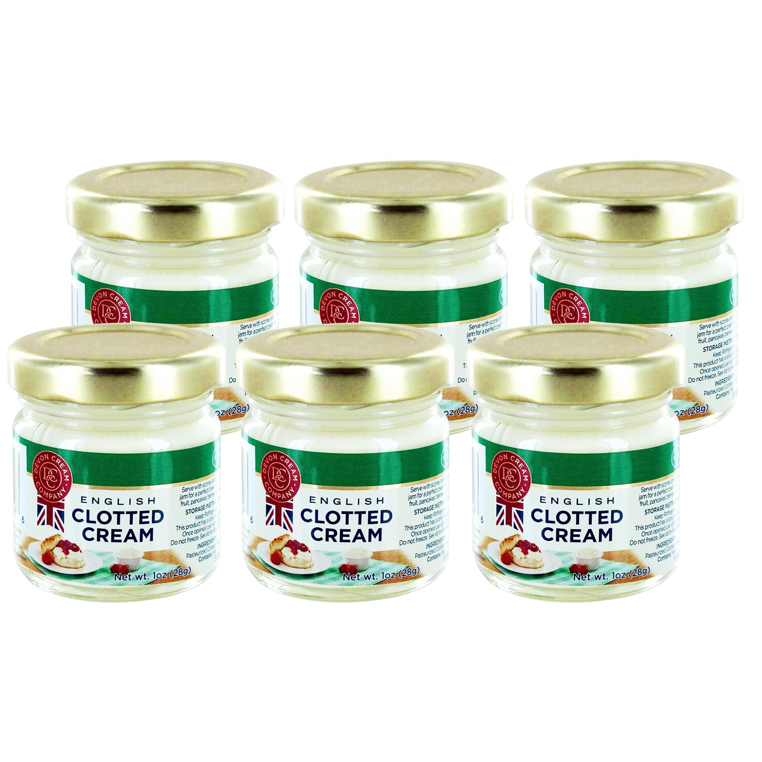Clotted Cream Mini Jars - English Devon Cream - Long Shelf Life (6)