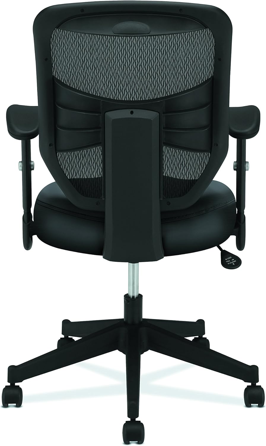 Amazon Com Hon Prominent Leather Task Chair High Back Mesh Work Chair With Adjustable Arms Black Hvl531 Furniture Decor