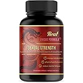 Unique Formula Energy Strength Supplement, Made In Canada with Black Maca, Korean Red Ginseng, Eurycoma longifolia, L Arginin