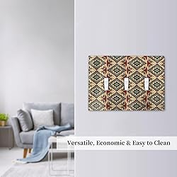 Wpshijia Light Switch Cover Boho Abstract Geometric
