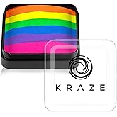 Kraze FX Dome Cake - Neon Rave (25 gm), Professional Face and Body Painting Split Cake, Hypoallergenic, Safe & Non-Toxic, Child Friendly, Ideal for Fairs, Carnivals, Party & Halloween