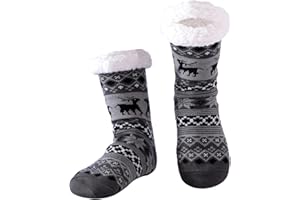 BSTcentelha Super Soft Warm Cozy Fuzzy Fleece-lined Winter With Grips Slipper Socks For Man