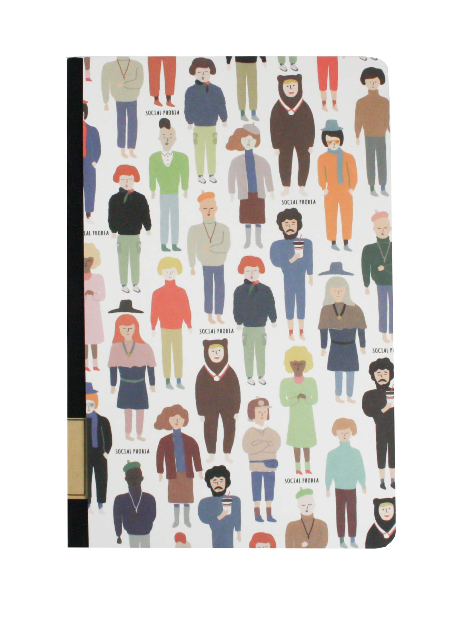 Emartbuy Social Phobia Hardbound Diary Notebook Notepad Writing Journal 125 mm x 185 mm 100 pages - White