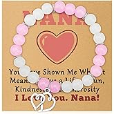 Dabihu Nana Gifts Bracelets with Gifts Cards Nana Gift from Grandchildren Mothers Day Christmas Birthday Retirement Gift from Granddaughter Grandson Beaded Bracelets for Grandma Grandmother Jewelry