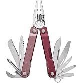 LEATHERMAN Rebar Multi-Tool, Wire Cutters and Saw, Heathered Cranberry | Full-Size Pliers, Replaceable Wire Cutters, Saw &amp; Scissors for EDC &amp; Work, 25-Year Guarantee