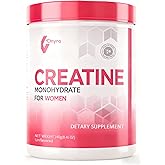 Creatine Monohydrate Powder for Women | 5000mg Creatine with 2000mg Collagen & 1g BCAA | Muscle Health, Workday Energy & Exercise Recovery Support, 30 Servings